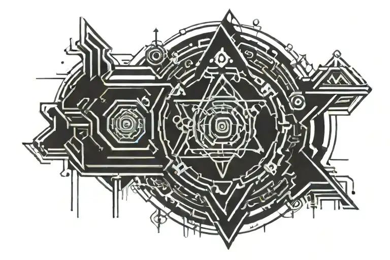 cyber tribal tattoo tattoo design idea