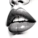 lips tattoo design idea