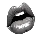 lips tattoo design idea