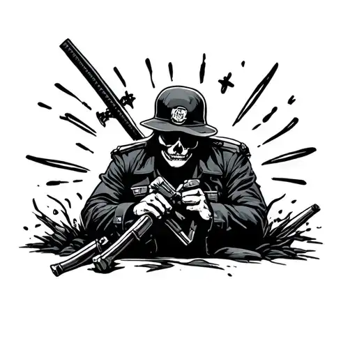 Suicide thought and nothing 2 lose fuck cops tattoo design idea