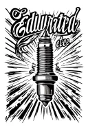 "Edward etee " spark plug smoking tattoo design idea