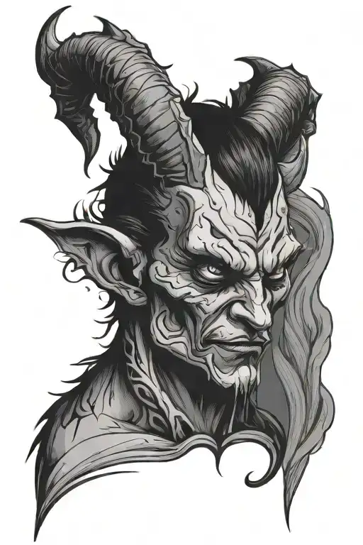 Loser, sad devil tattoo idea tattoo design idea