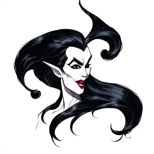 Discreet Disney villain tattoo design idea