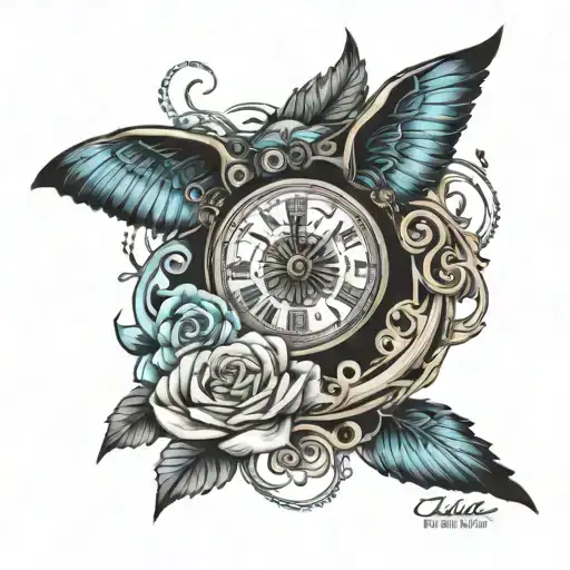 pain time healing tattoo design idea