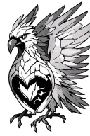Bakugan Storm Bird Skyres with a Broken Heart tattoo design idea