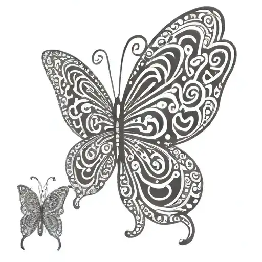 butterfly as a symbol of coming out keith haring type tattoo design idea