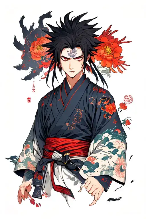 Gojo Sukuna Jujutsu Kaisen, hinata, madara, kokushibo, tanjiro, tattoo design idea