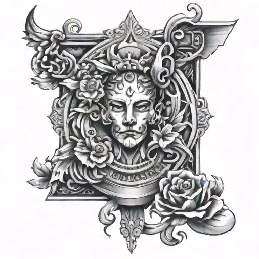 Fortune helps the strong tattoo design idea