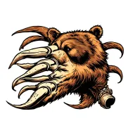 bear claw marks tearing tattoo design idea