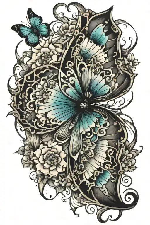 butterfly metamorphsis tattoo design idea