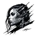 Cyberpunk 2077 tattoo design idea