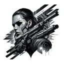 Cyberpunk 2077 tattoo design idea