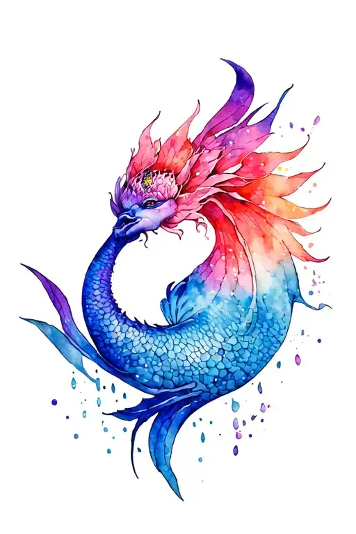 siren evil beautiful tattoo design idea