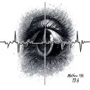 ekg line with "Matthew 19:6" words only tattoo design idea
