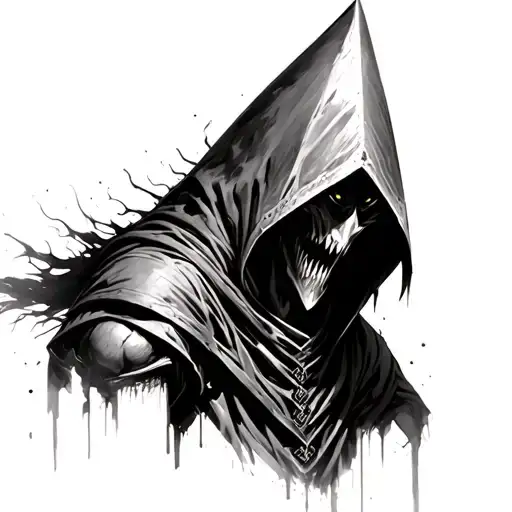 pyramid head from the movie silent hill in the style of realism with the emotion of anger tattoo design idea