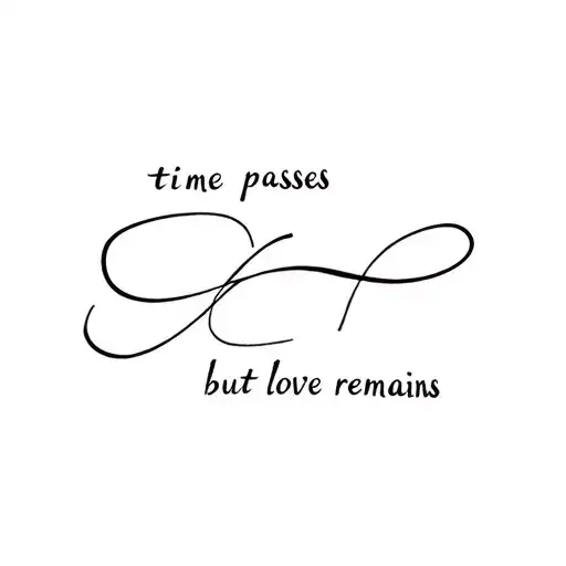 time passes but love remains tattoo design idea