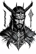 loki bindrune tattoo design idea