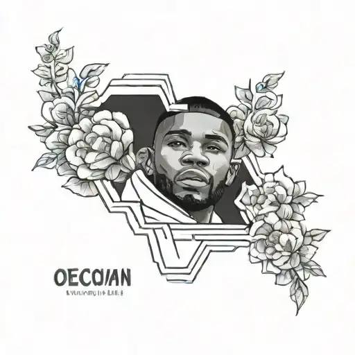 frank ocean inspired colored tattoo tattoo design idea