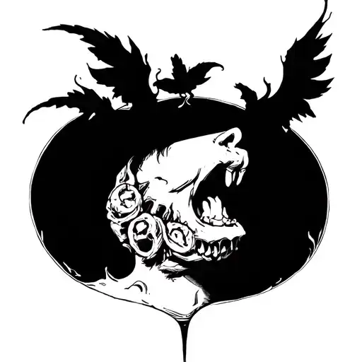 7 deadly sins gluttony tattoo design idea