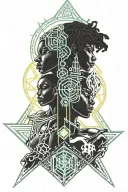 Gemini, orishas, ​​30 years old, oxum tattoo design idea