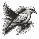 Dove tattoo design idea