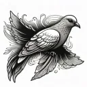 Dove tattoo design idea