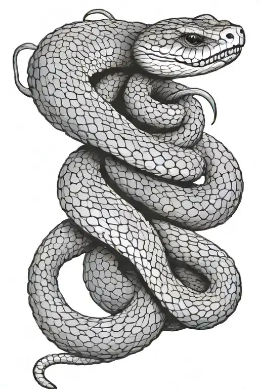 coiled rattlesnake coiled tattoo design idea