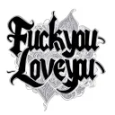 "Fuckyou Loveyou" ambigram tattoo tattoo design idea