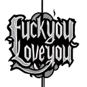 "Fuckyou Loveyou" ambigram tattoo tattoo design idea