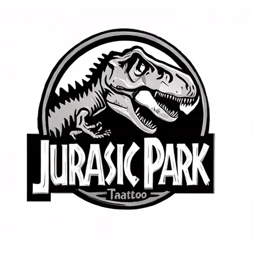 Jurassic Park for 3 kids tattoo design idea