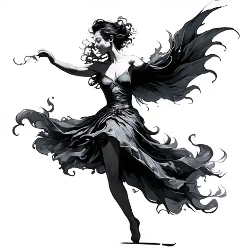 Dancing Through My Storms tattoo design idea