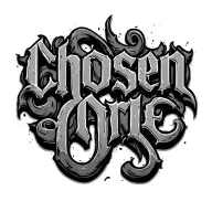 "Chosen One" Distressed Scroll tattoo design idea