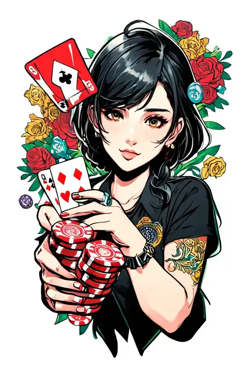Gambling your life tattoo design idea