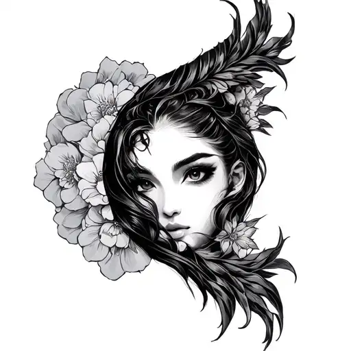 Japanese Gemini tattoo design idea