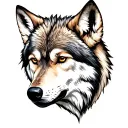 wolf head tattoo design idea