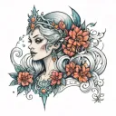 ice queen tattoo design idea