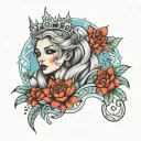 ice queen tattoo design idea