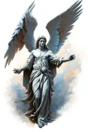 Archangel Uriel tattoo design idea