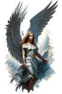 Archangel Uriel tattoo design idea