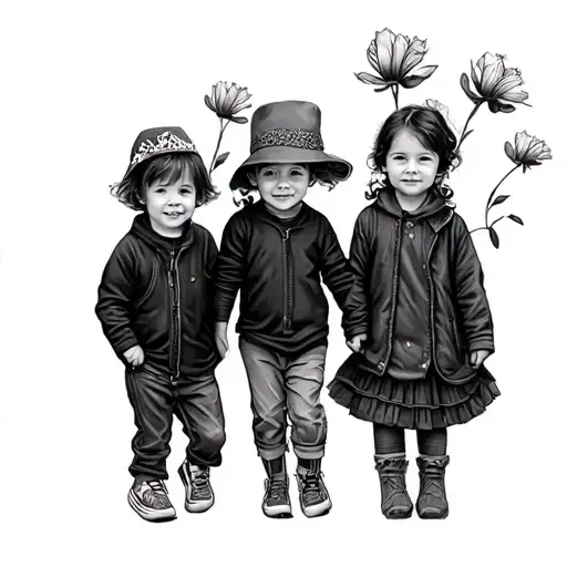 grandchildren tattoo design idea