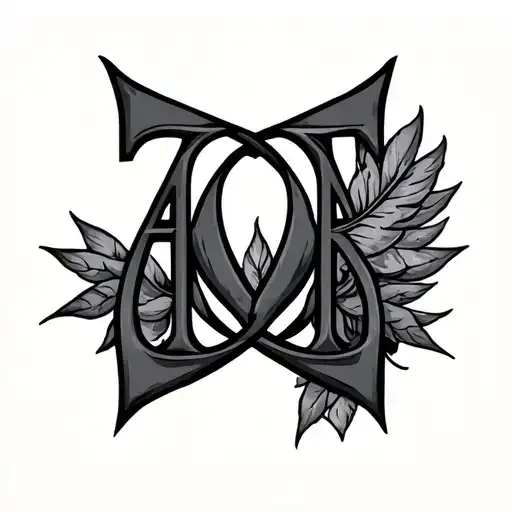 Alpha Omega tattoo design idea