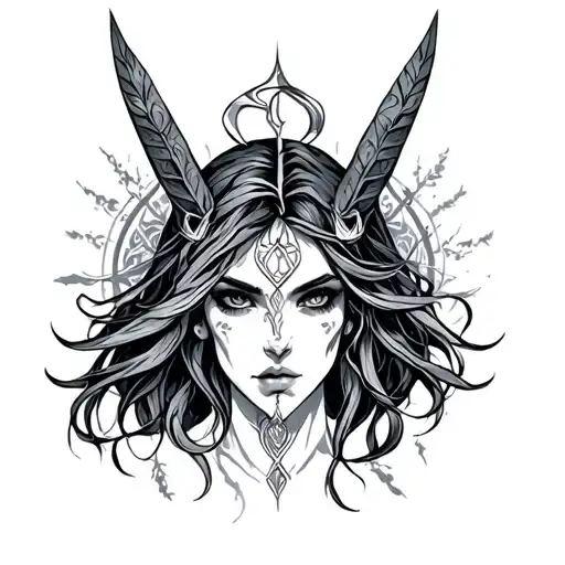 Freya Rune tattoo design idea