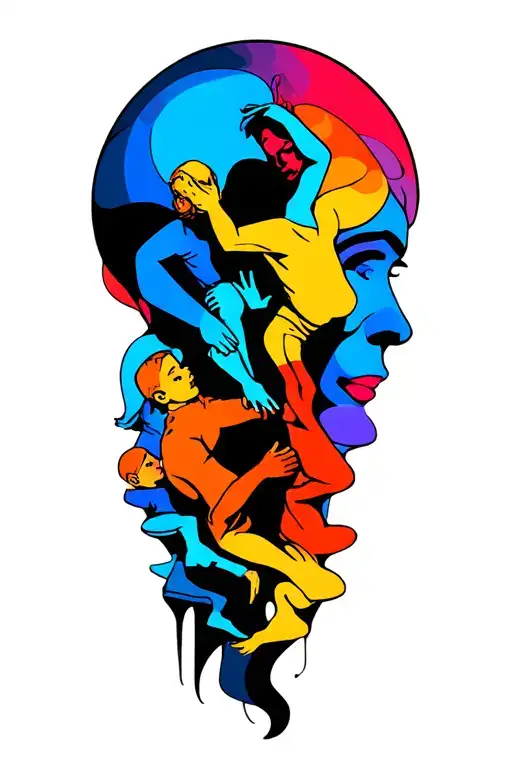 adhd climber family tattoo design idea