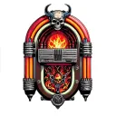 satanic Jukebox tattoo design idea