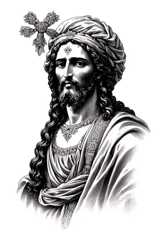 San Judas tattoo design idea