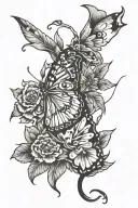 Metamorphosis tattoo design idea