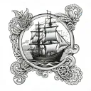 Maritime tattoo design idea