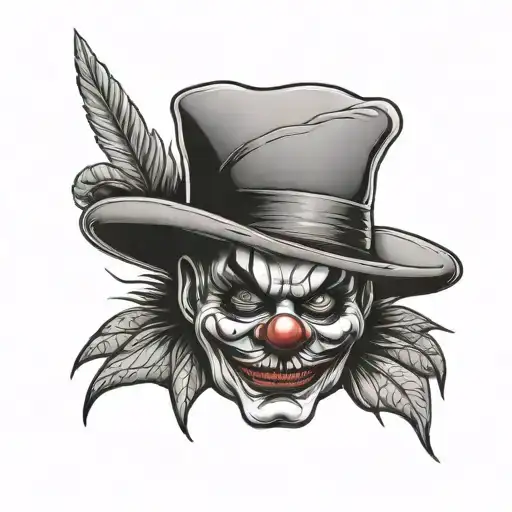 arizona Chicano clown gangster with east tattoo design idea