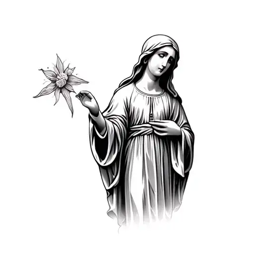 virgin mary tattoo design idea