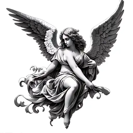 Renaissance Angel tattoo design idea